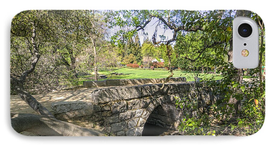 Historic Sites iPhone 7 Case featuring the photograph Clover Valley Park Bridge by Jim Thompson