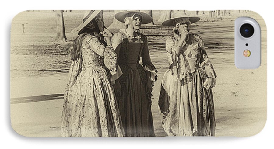 Three iPhone 7 Case featuring the photograph Colonial Ladies III by Terry Rowe