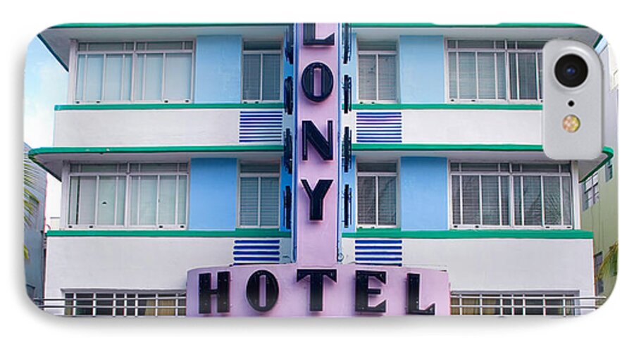 Colonyhotel iPhone 7 Case featuring the photograph Colony Hotel Daytime by Gary Dean Mercer Clark