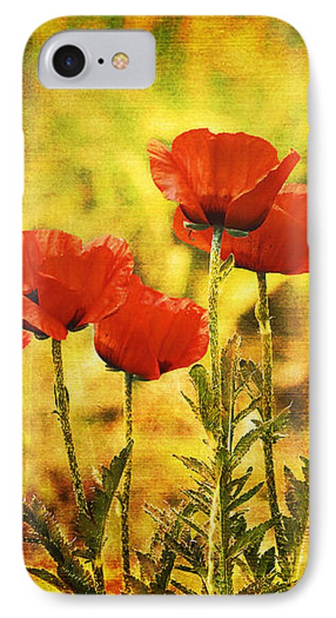 Red iPhone 7 Case featuring the photograph Colorado Poppies by Tammy Wetzel