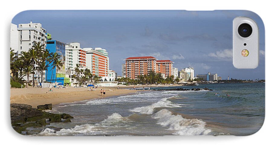 Built Structure iPhone 7 Case featuring the photograph Condado Beach San Juan Puerto Rico by Bryan Mullennix