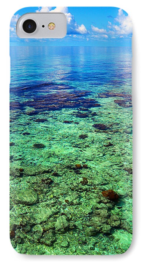 Tropic iPhone 7 Case featuring the photograph Coral Reef Near the Island at Peaceful Day. Maldives by Jenny Rainbow