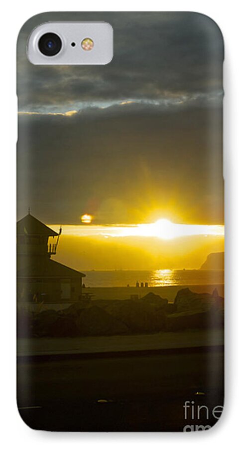 Claudia's Art Dream iPhone 7 Case featuring the photograph Coronado's Beach At Sunset by Claudia Ellis