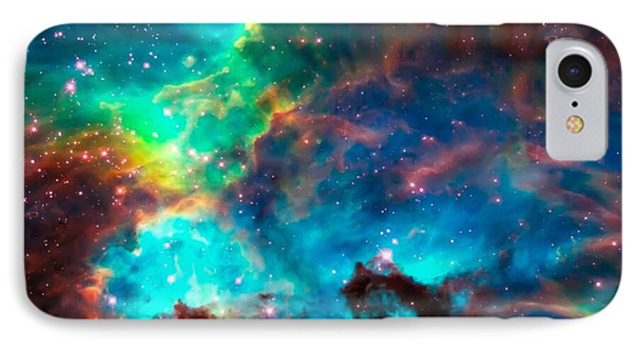 Nasa Images iPhone 7 Case featuring the photograph Cosmic Cradle 2 Star Cluster NGC 2074 by Jennifer Rondinelli Reilly - Fine Art Photography
