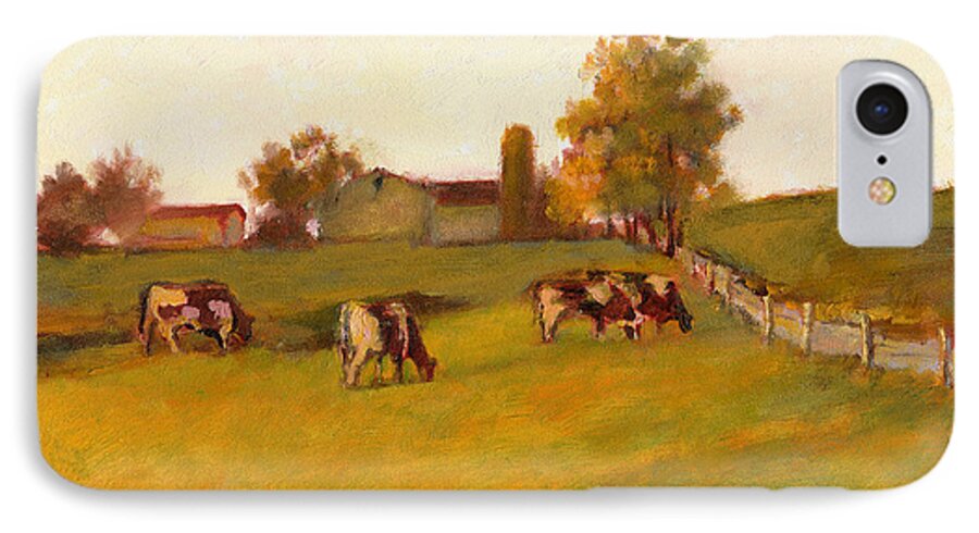 Reifsnyder iPhone 7 Case featuring the painting Cows2 by J Reifsnyder