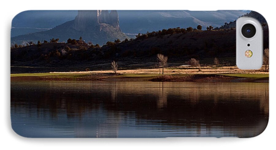 Eric Rundle iPhone 7 Case featuring the photograph Crawford Reservoir and Needlrock by Eric Rundle