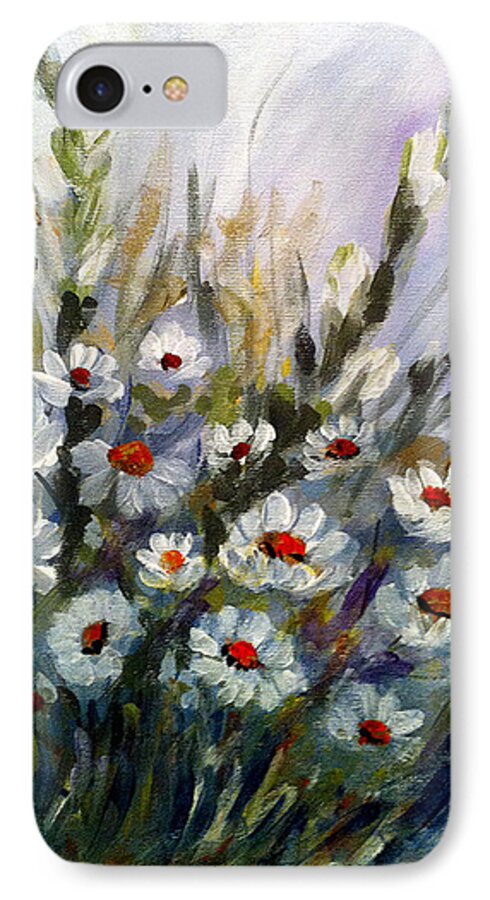 Daisies iPhone 7 Case featuring the painting Daisies by Dorothy Maier