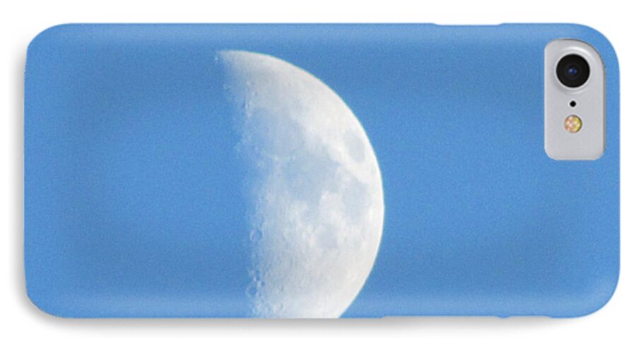 Kathy Long iPhone 7 Case featuring the photograph Daytime Moon 3 by Kathy Long