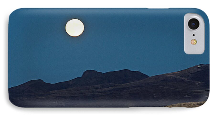 Moon Desert Landscape iPhone 7 Case featuring the photograph Desert Moon by William Kimble