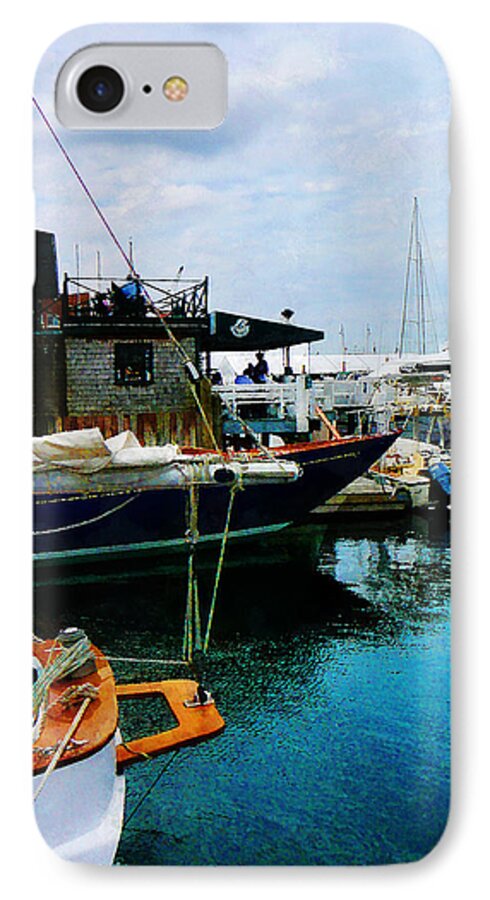 Boat iPhone 7 Case featuring the photograph Docked Boats in Newport RI by Susan Savad