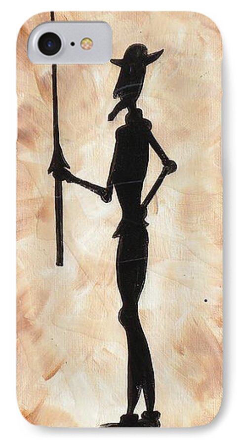 Don iPhone 7 Case featuring the painting Don Quijote by Edwin Alverio