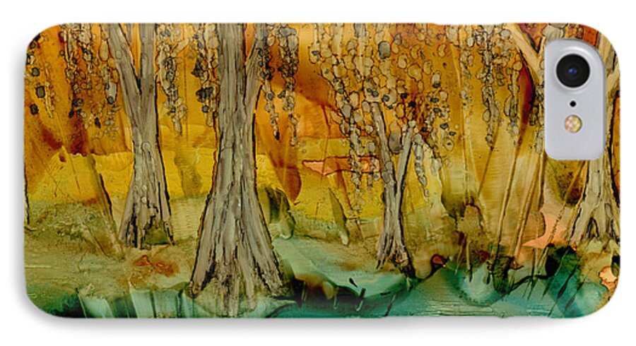 Bayou iPhone 7 Case featuring the painting Down on the Bayou by Laurie Williams