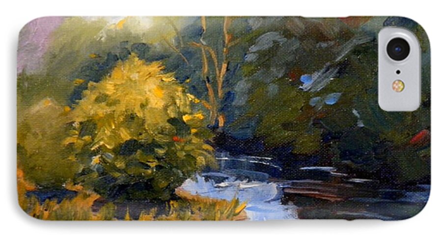 Bushes iPhone 7 Case featuring the painting Downstream by Sharon Casavant