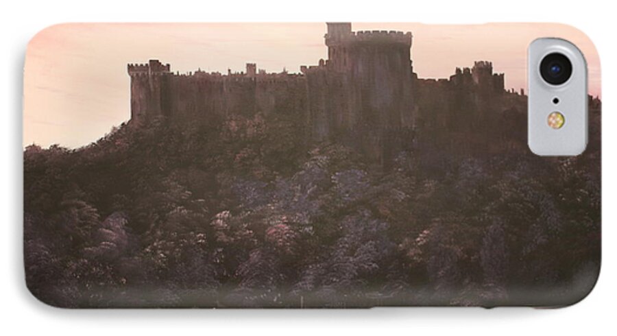 Windsor Castle iPhone 7 Case featuring the painting Dusk over Windsor Castle by Jean Walker