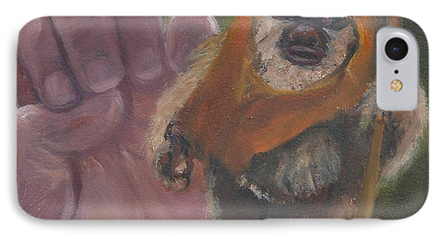 Asl Art iPhone 7 Case featuring the painting E is for Ewok by Jessmyne Stephenson