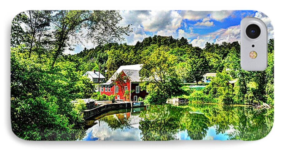 Mill Pond iPhone 7 Case featuring the photograph East Calais Mill Pond by John Nielsen