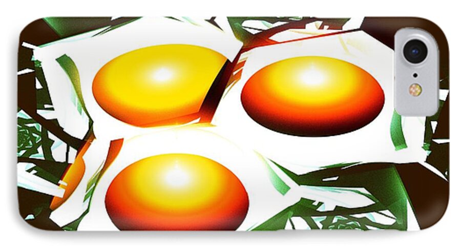 Computer iPhone 7 Case featuring the digital art Eggs for Breakfast by Anastasiya Malakhova