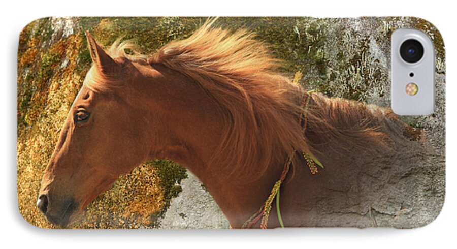 Horse iPhone 7 Case featuring the digital art Emerging Free by Michelle Twohig