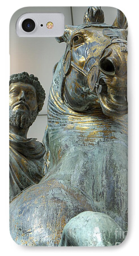 Italy iPhone 7 Case featuring the photograph Emperor Marcus Aurelius by Brenda Kean