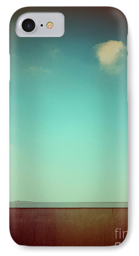 Cloud iPhone 7 Case featuring the photograph Emptiness with wall and cloud by Silvia Ganora