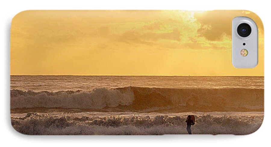 Scenic iPhone 7 Case featuring the photograph Enter the Surfer by AJ Schibig