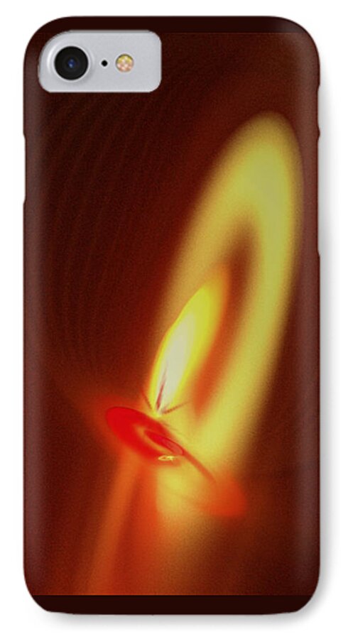 Fractal iPhone 7 Case featuring the digital art Eternal Flame by Victoria Harrington