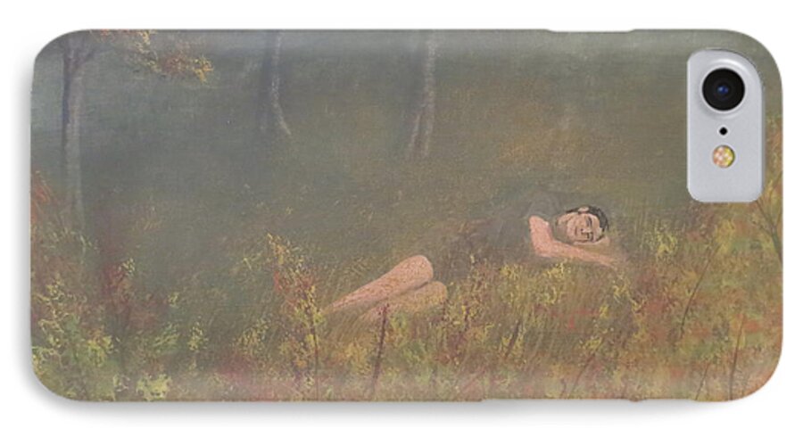 Sleeping Figure iPhone 7 Case featuring the painting Evening Slumber by Tim Townsend