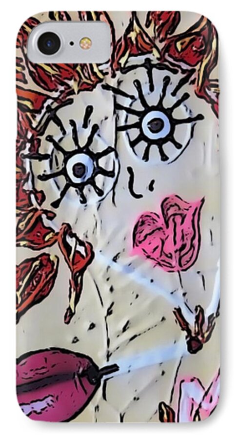 Winston iPhone 7 Case featuring the digital art Eye Smoke Discrimination by Lisa Piper