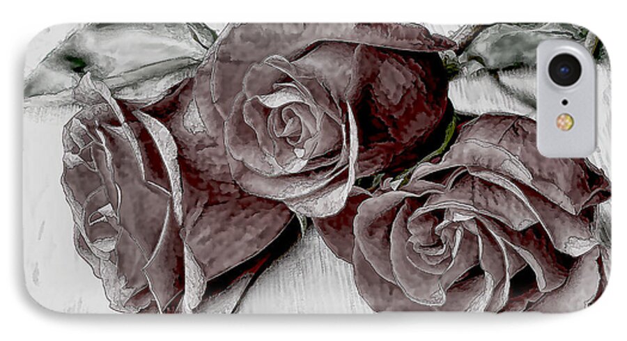 Roses iPhone 7 Case featuring the photograph Faded Love by Bonnie Willis