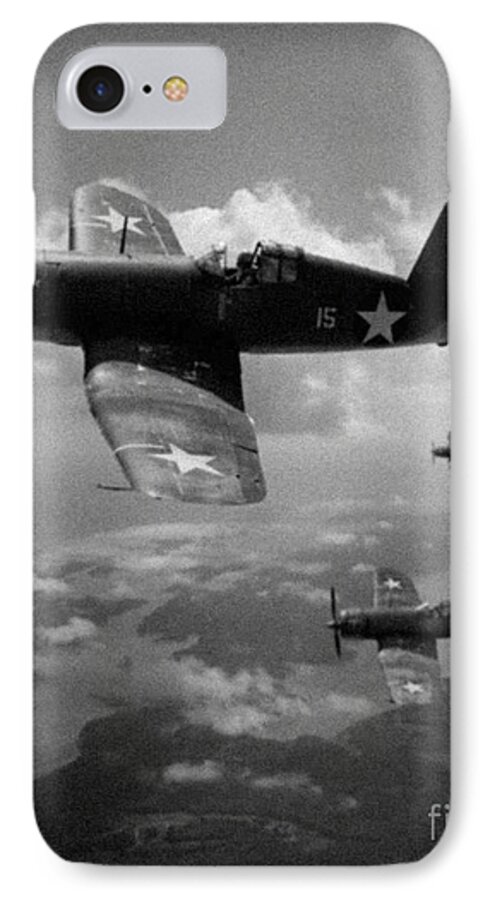 Corsair iPhone 7 Case featuring the photograph Faux WWII Corsair photo by Stephen Roberson