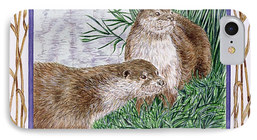 Otters iPhone 7 Case featuring the photograph February Wc On Paper by Catherine Bradbury