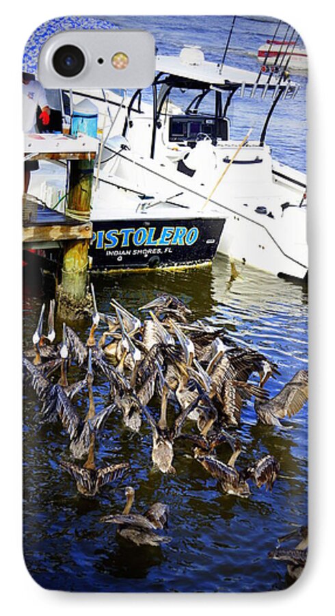 Johns Pass iPhone 7 Case featuring the photograph Feeding Frenzy by Laurie Perry