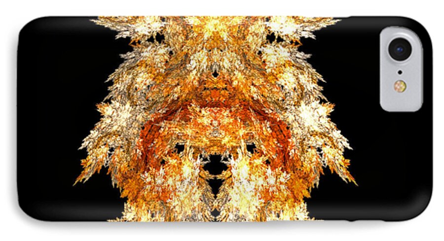  Fire iPhone 7 Case featuring the digital art Fire Dog by R Thomas Brass