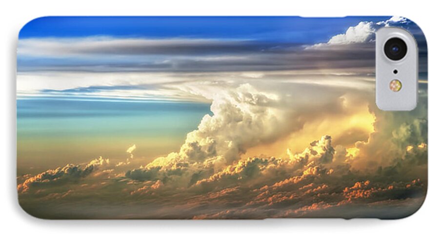 Sunset iPhone 7 Case featuring the photograph Fire in the Sky from 35000 Feet by Scott Norris
