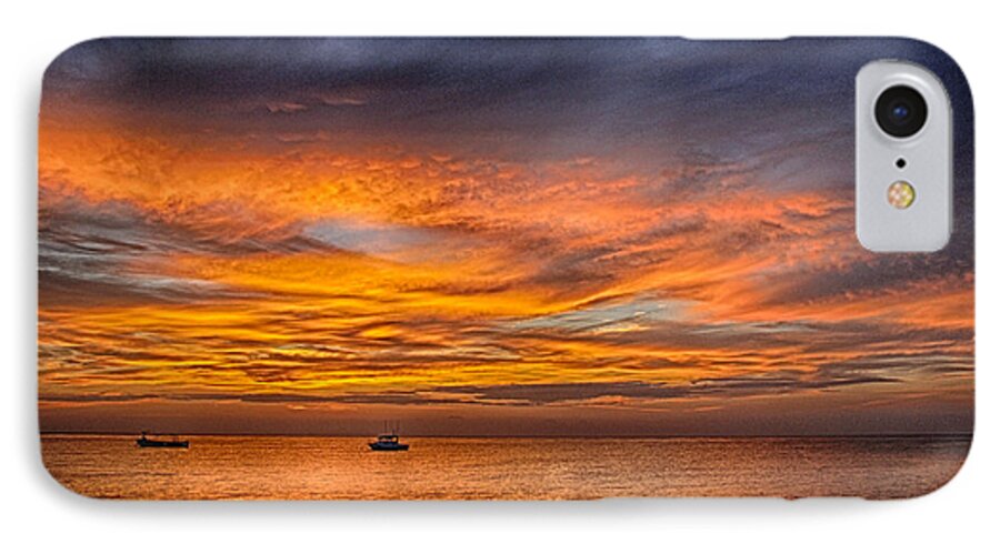 Sunset iPhone 7 Case featuring the photograph Fire In The Sky by Phil Abrams