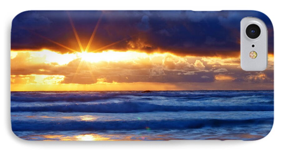 Sunset iPhone 7 Case featuring the photograph Fire on the Horizon by Darren White