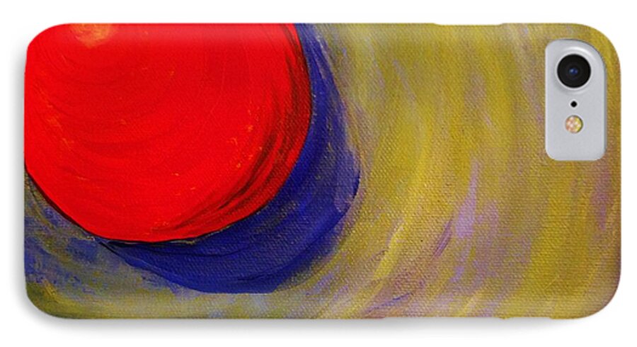 Primary Colors iPhone 7 Case featuring the painting Fireball by Brigitte Emme