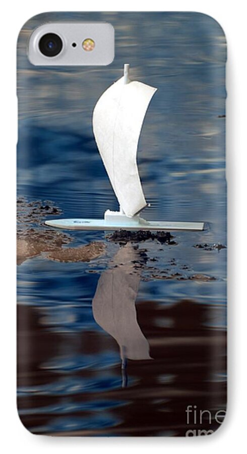 Sail iPhone 7 Case featuring the photograph First Sail by Rebecca Parker