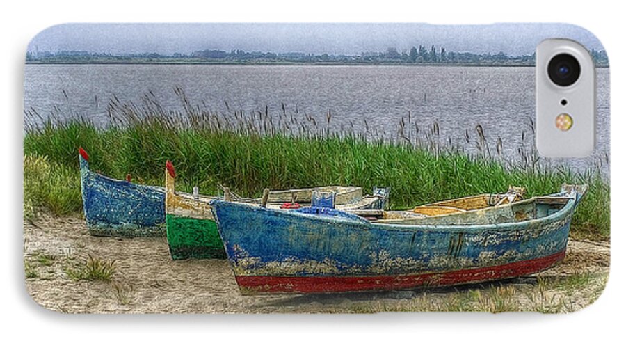 France iPhone 7 Case featuring the photograph Fishing Boats by Hanny Heim