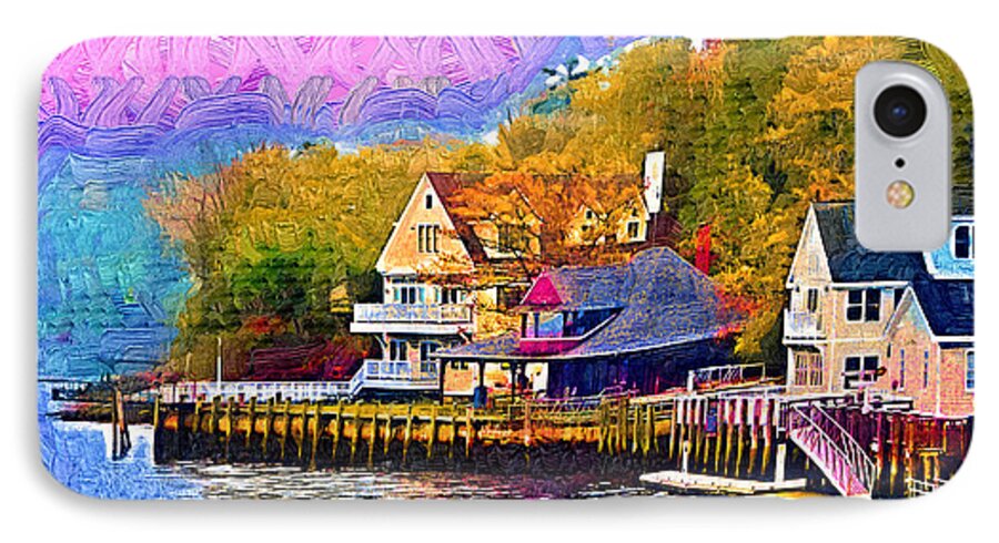 Harbor iPhone 7 Case featuring the painting Fishing Village by Kirt Tisdale