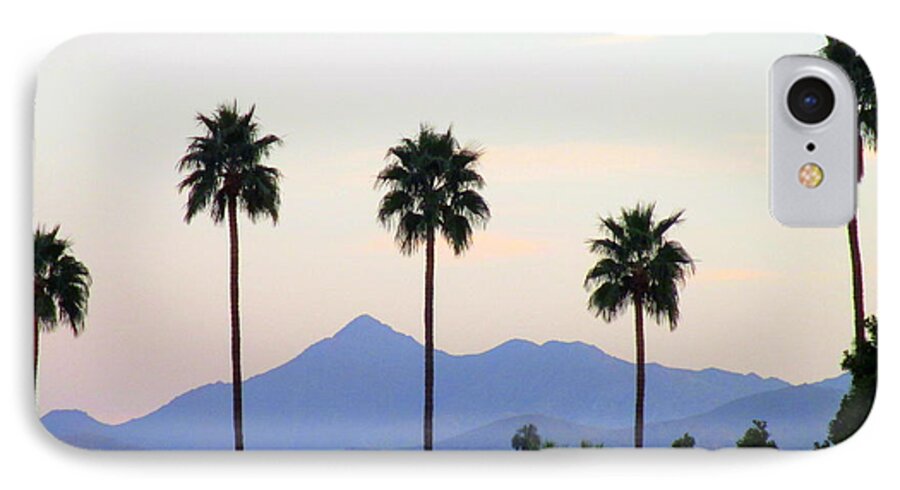 Palms iPhone 7 Case featuring the photograph Five Palms by Randall Weidner