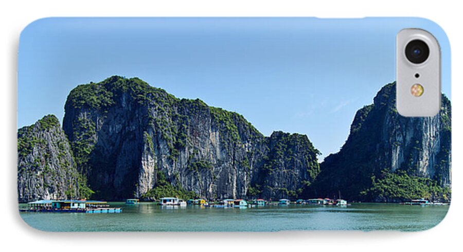 Floating Village iPhone 7 Case featuring the photograph Floating Village Ha Long Bay by Scott Carruthers