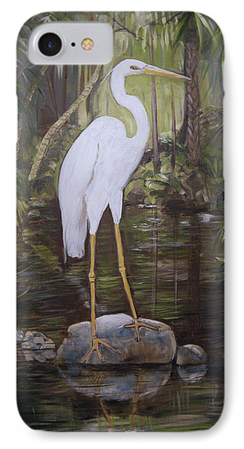 Florida Bird iPhone 7 Case featuring the painting Florida Bird by Arlen Avernian - Thorensen
