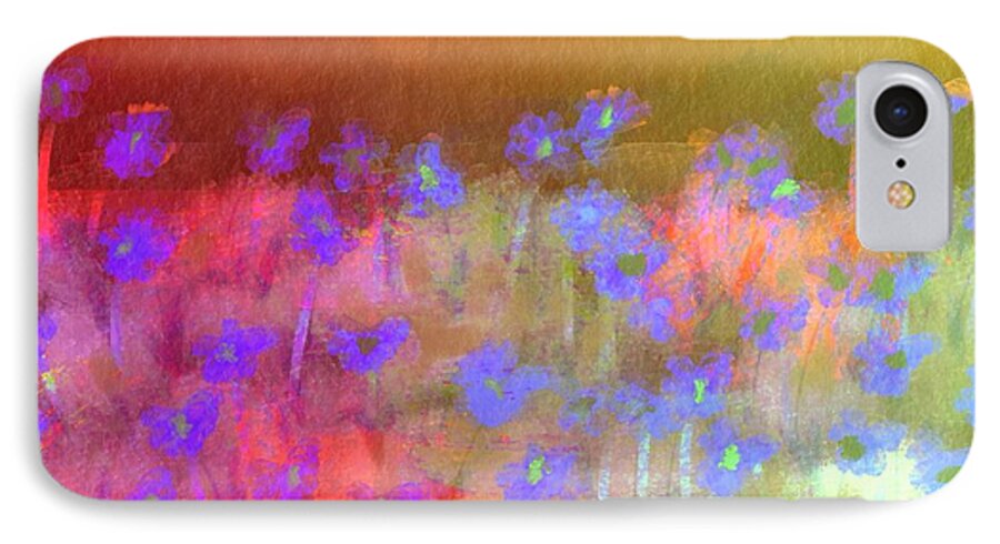 Flowers Painting iPhone 7 Case featuring the digital art Flowers at Dusk by Frank Bright