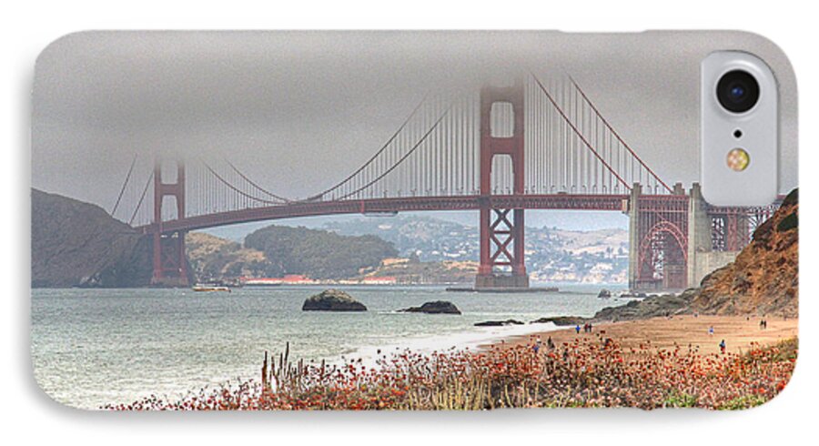 Kate Brown iPhone 7 Case featuring the photograph Foggy Bridge by Kate Brown