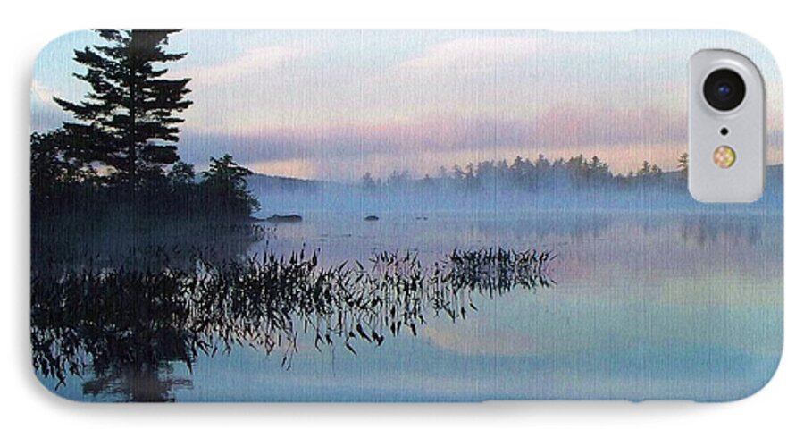 Foggy Morning's Chill -- On Parker Pond iPhone 7 Case featuring the photograph Foggy Morning's Chill -- On Parker Pond by Joy Nichols