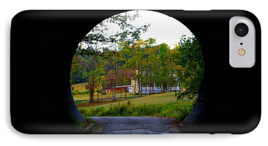 Farm iPhone 7 Case featuring the photograph Framed By A Tunnel by Cathy Shiflett