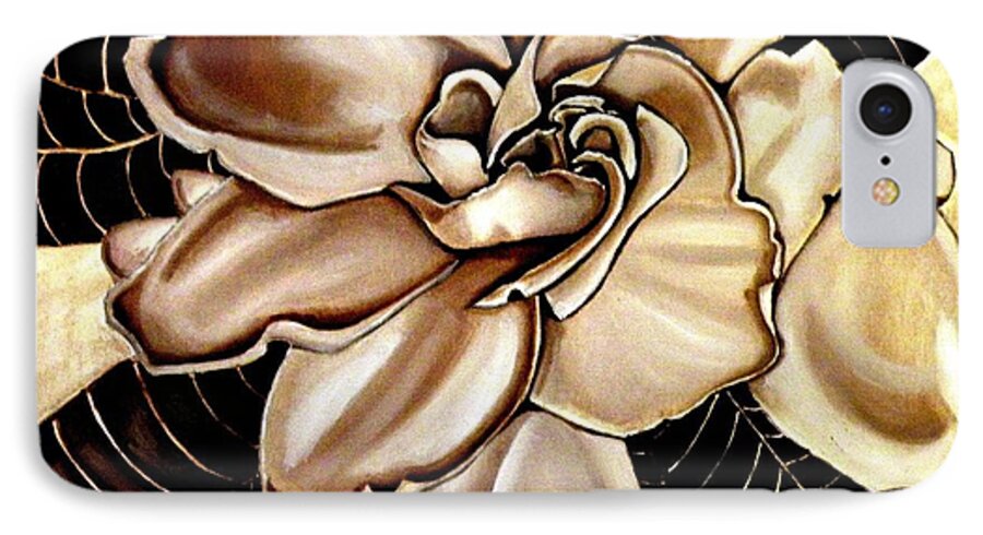 Gardenia iPhone 7 Case featuring the painting Gardenia by Victoria Rhodehouse