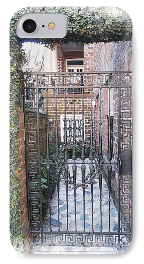 Courtyard iPhone 7 Case featuring the photograph Gated Courtyard by Joe Duket