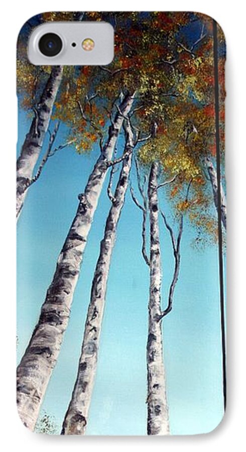 Skies iPhone 7 Case featuring the painting Gazing Upwards by AMD Dickinson